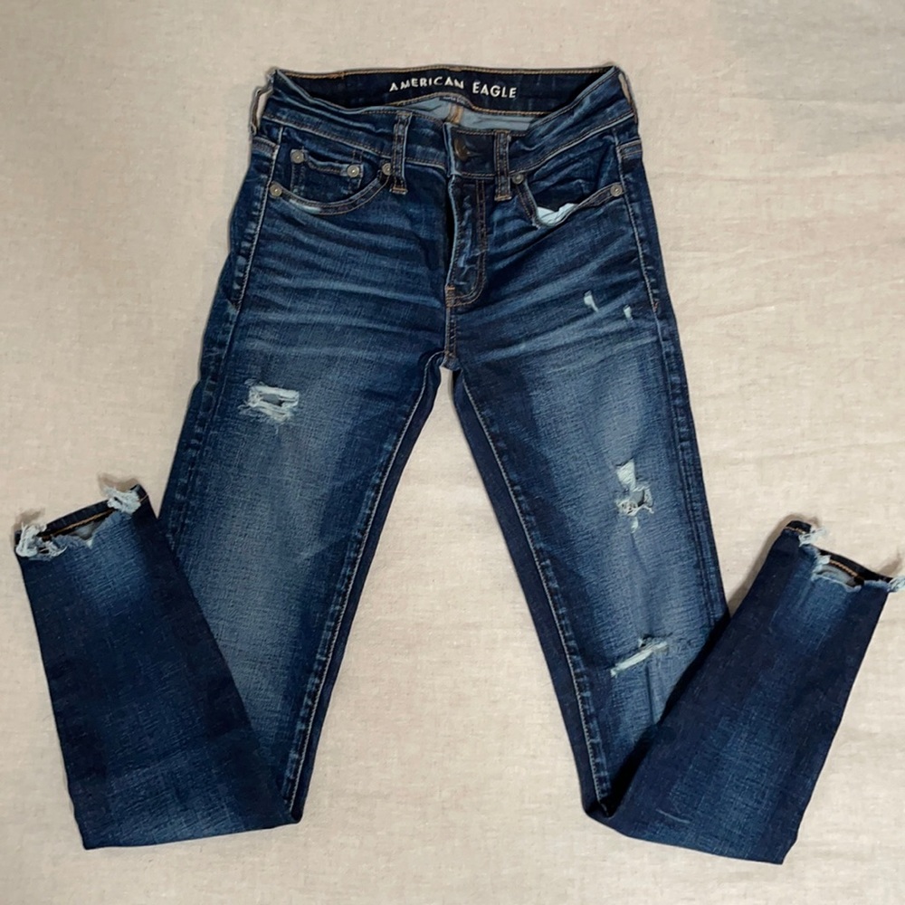 American Eagle, 00 Short, Dark Wash Jean